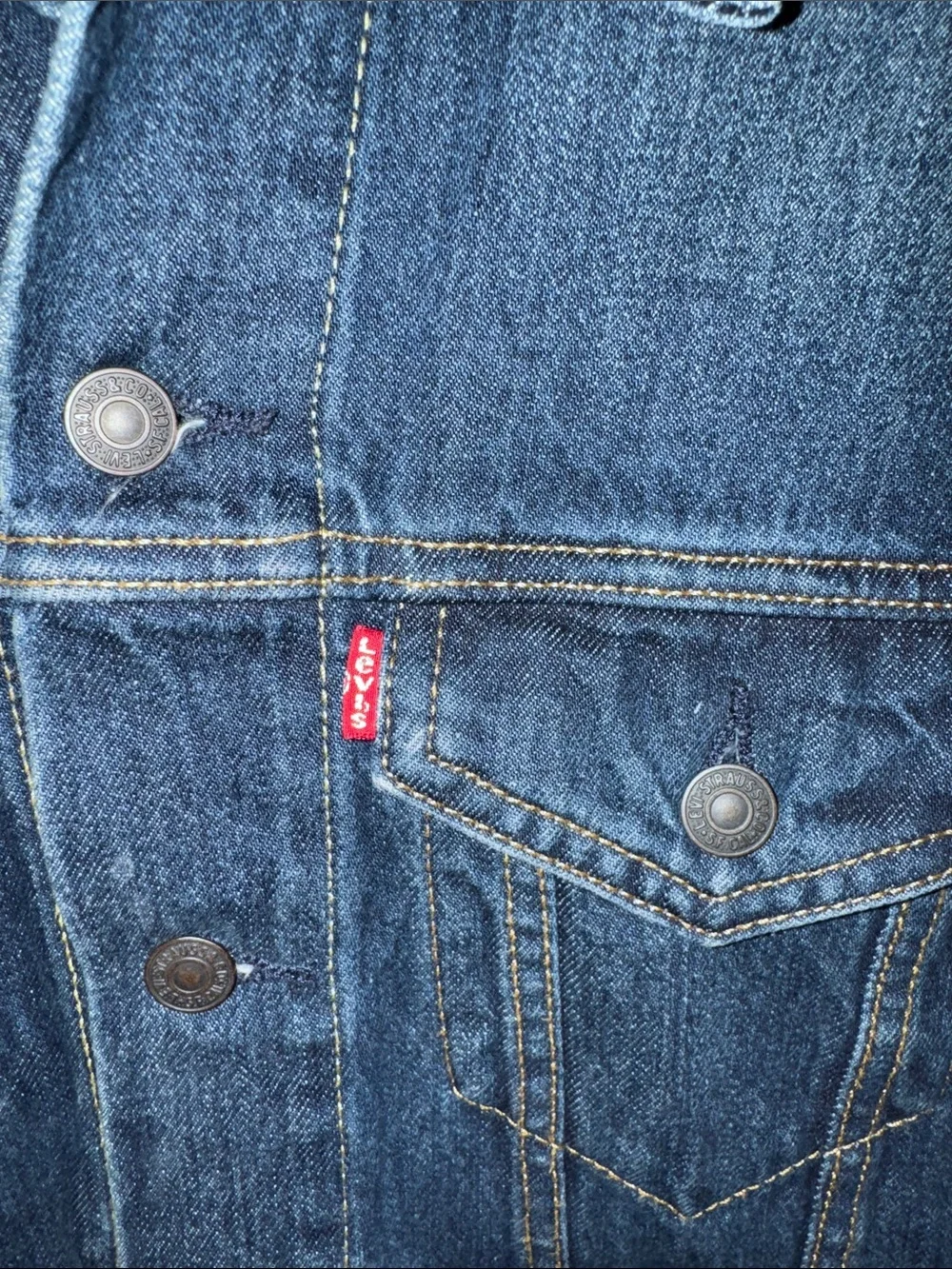 Levi's Indigo Blue Denim Trucker Jacket - Picture 2 of 5
